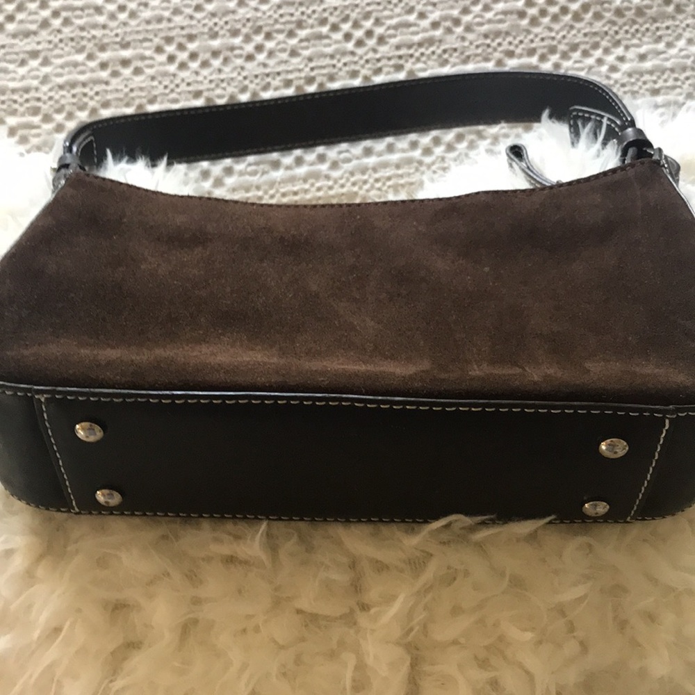 Ann Taylor Brown Suede And Leather Purse